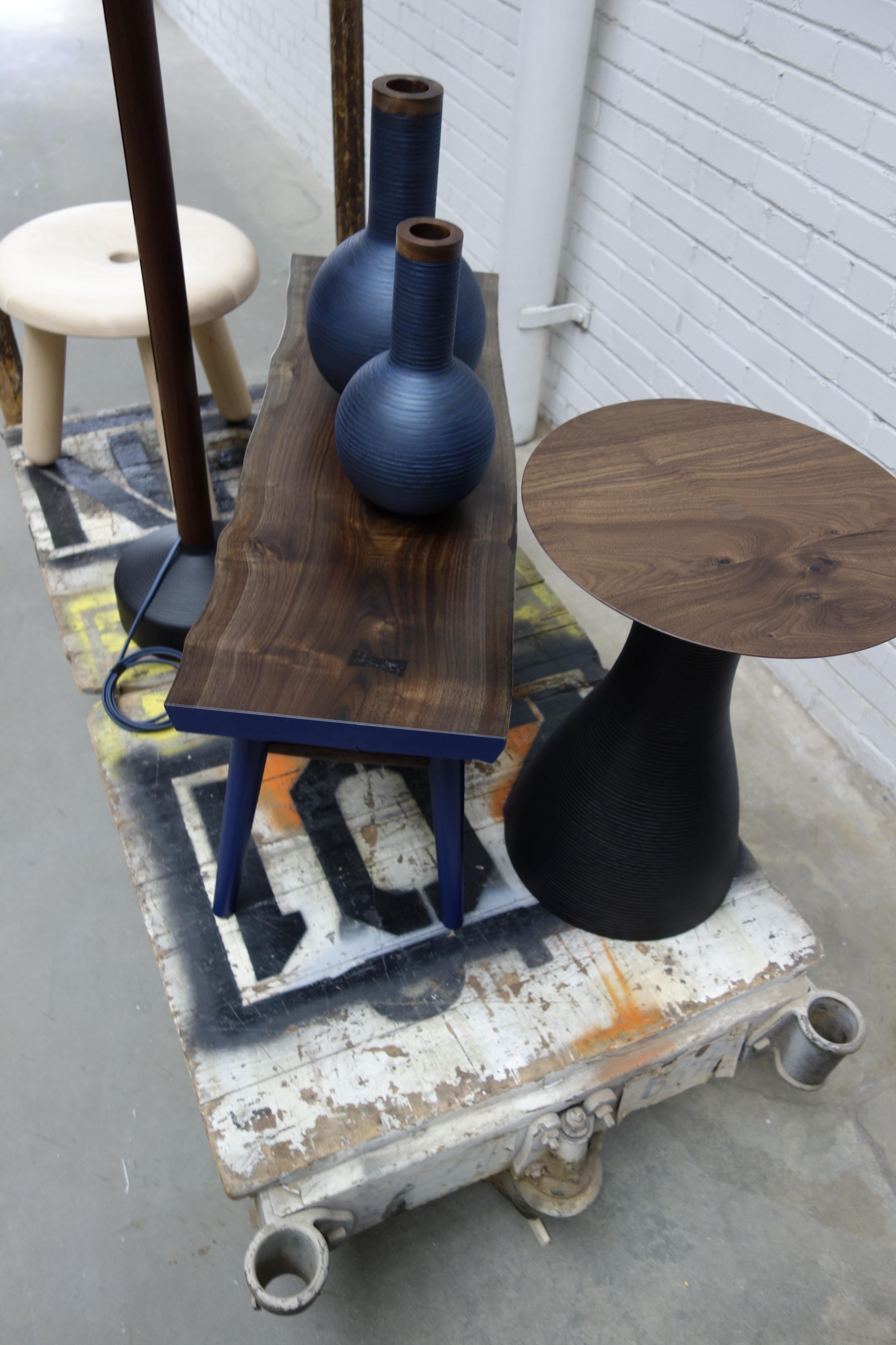 American Dizzy Occasional Table Handcrafted of Walnut and Ash  For Sale