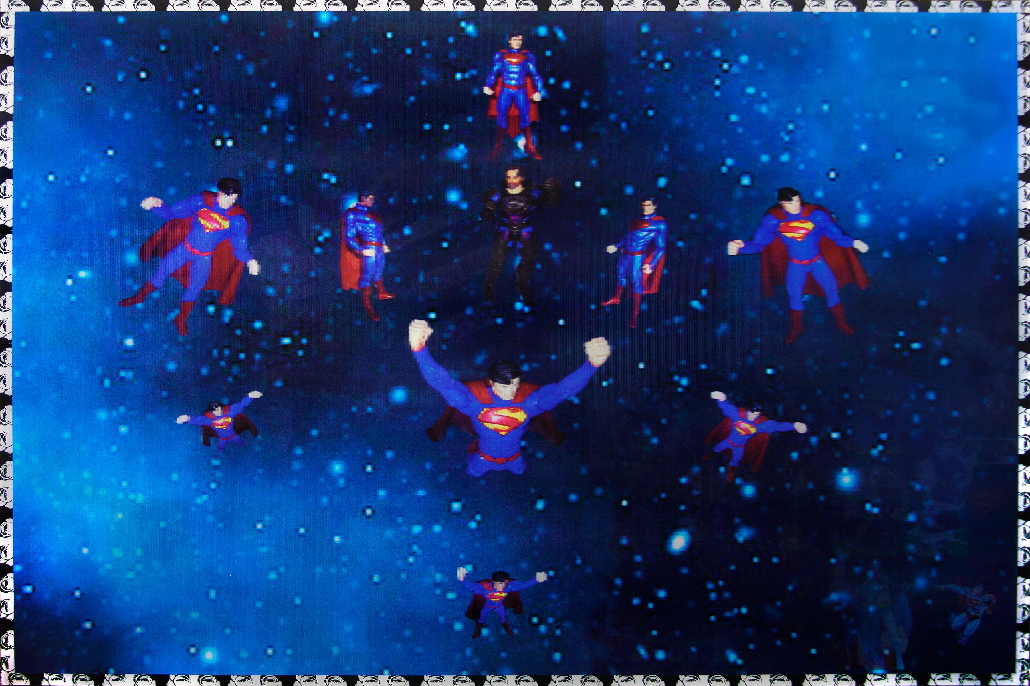 Superman: It's a Bird, It's a Plane, Lenticular Digital Print von DJ Leon im Angebot 1