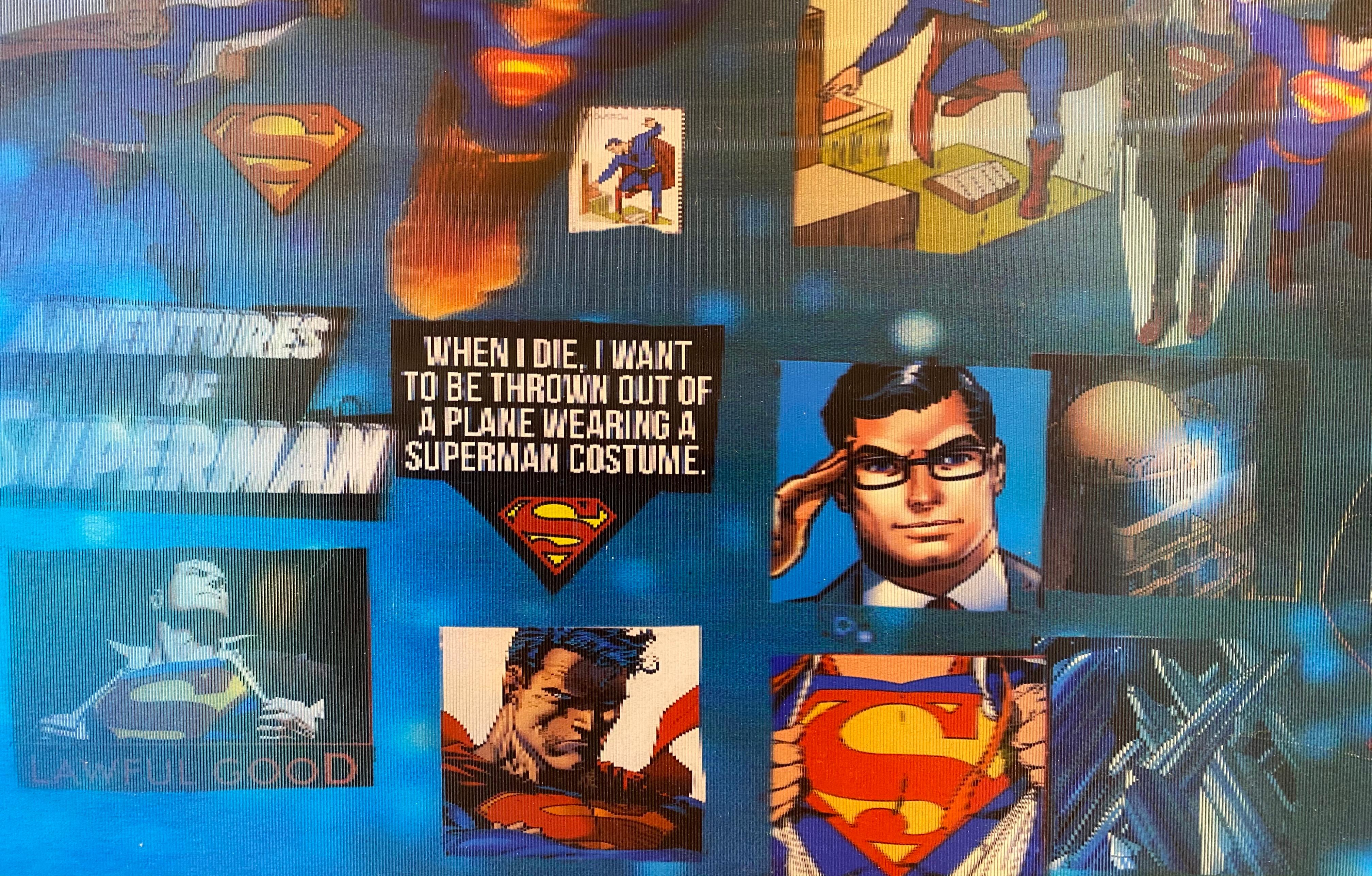 Superman: It's a Bird, It's a Plane, Lenticular Digital Print by DJ Leon For Sale 2