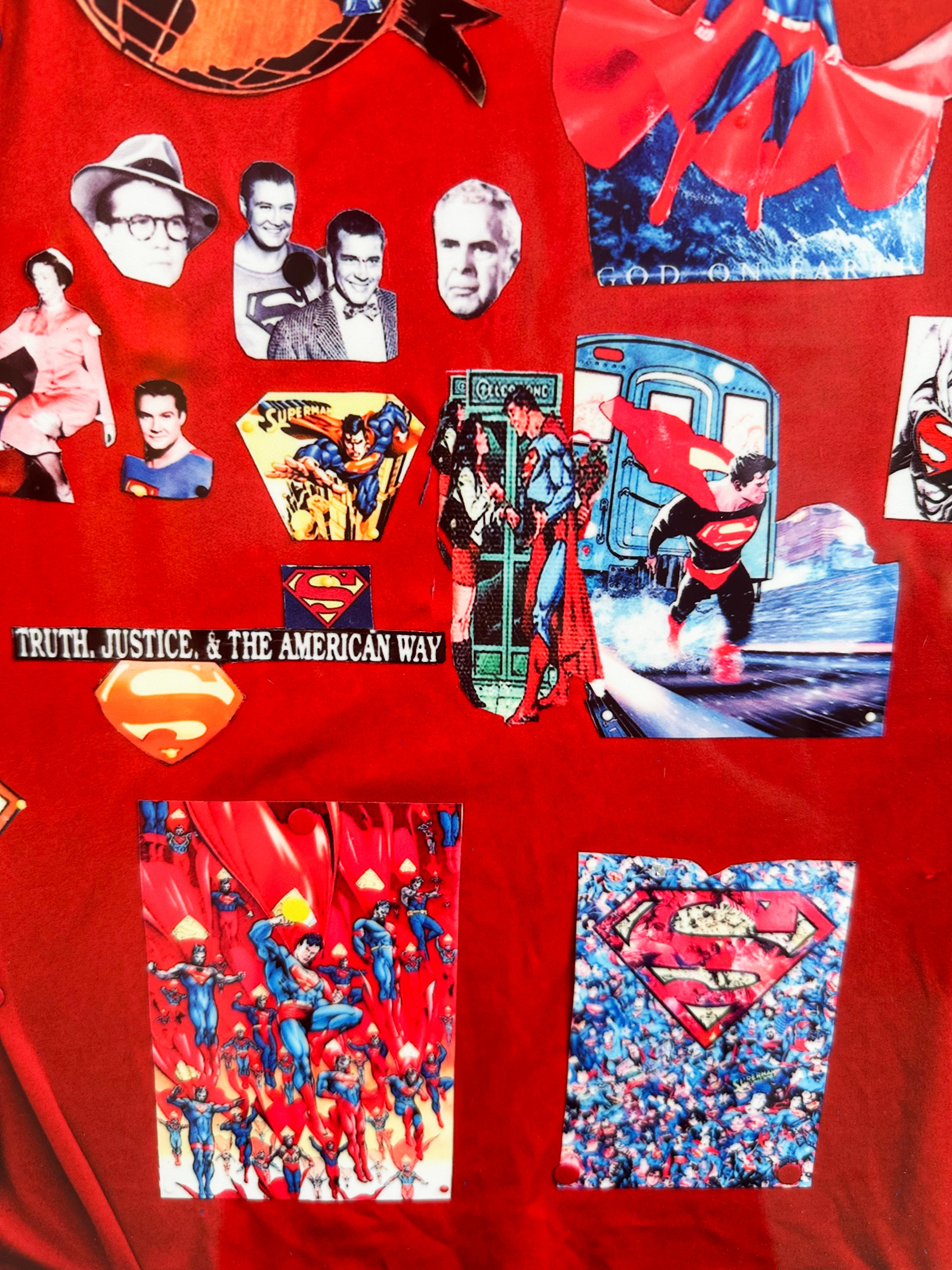 Colorful Collage Print 'Superman' by DJ Leon For Sale 6