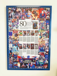 Colorful Collage Print 'Superman's 80th Birthday' by DJ Leon
