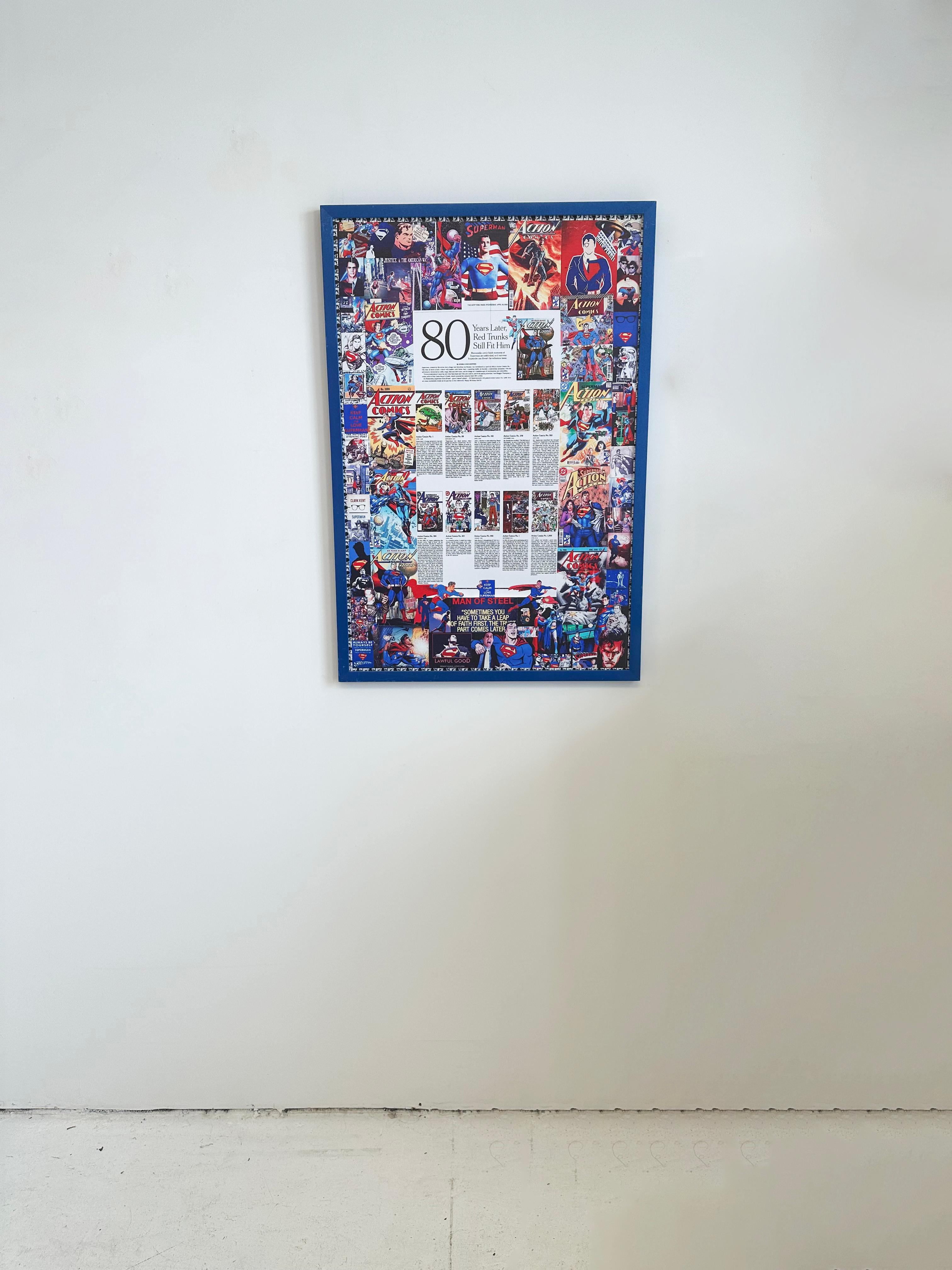 Colorful Collage Print 'Superman's 80th Birthday' by DJ Leon For Sale 2