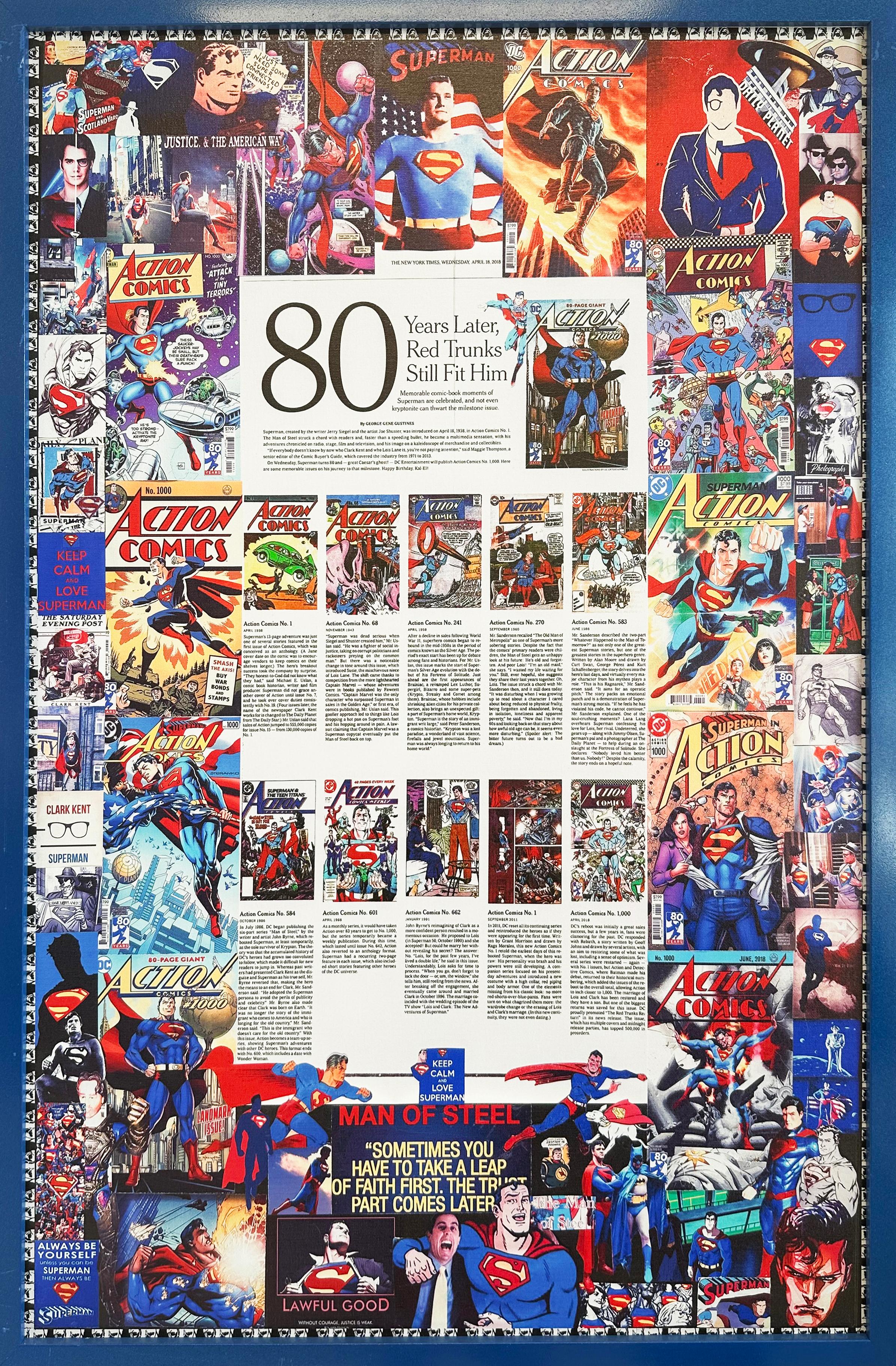 Colorful Collage Print 'Superman's 80th Birthday' by DJ Leon
