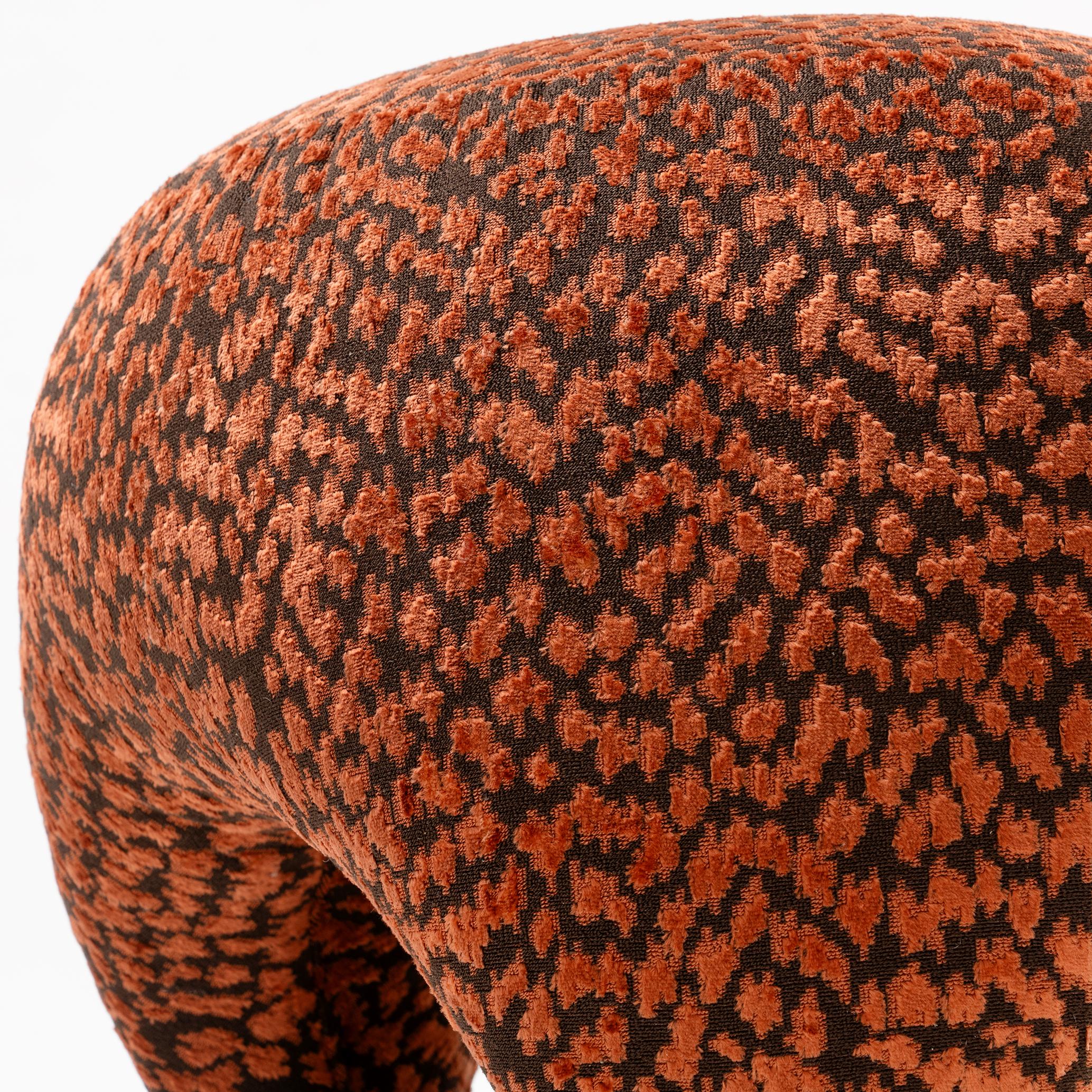 Oceanic Django • Sculptural Textured Velvet Ottoman by Odditi For Sale