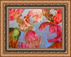 Tempo e Natura 141001 Floreale Contemporaneo Grande Quadro Originale