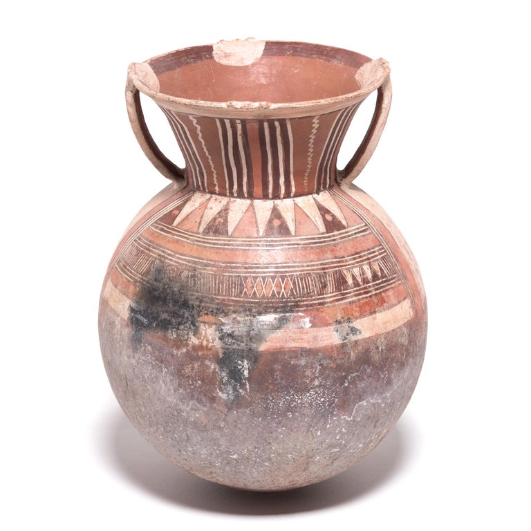 Djerma Painted Water Vessel For Sale at 1stDibs