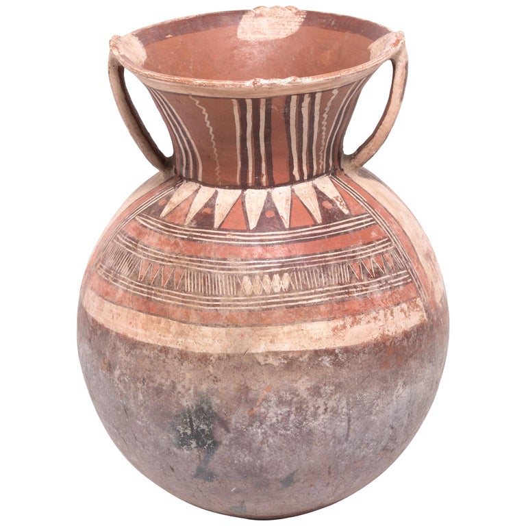 Djerma Painted Water Vessel For Sale at 1stDibs