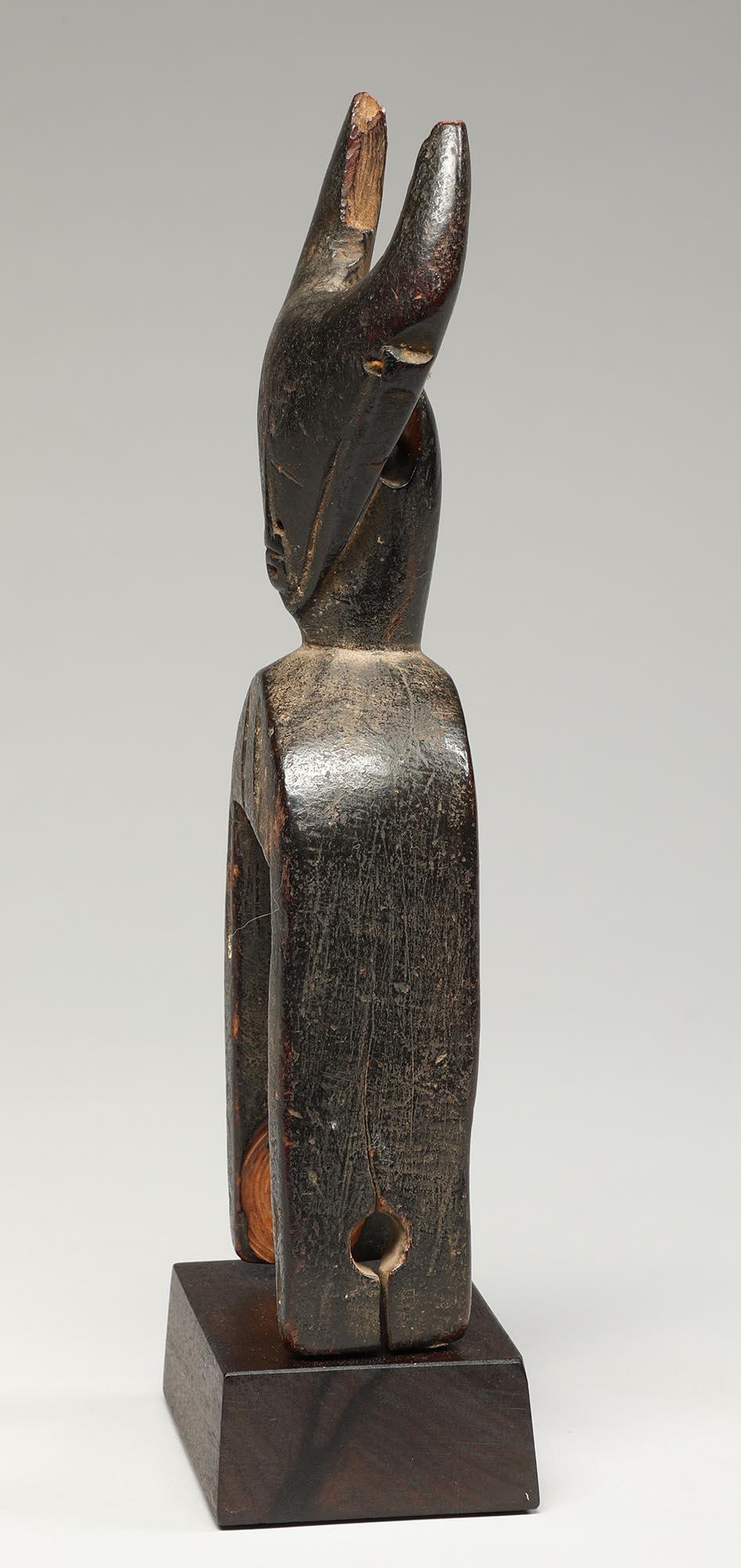 Ivorian Djimini Cote d'Ivoire Wood Pulley Ex Christies 1996 Sublime Antelope Face Africa For Sale