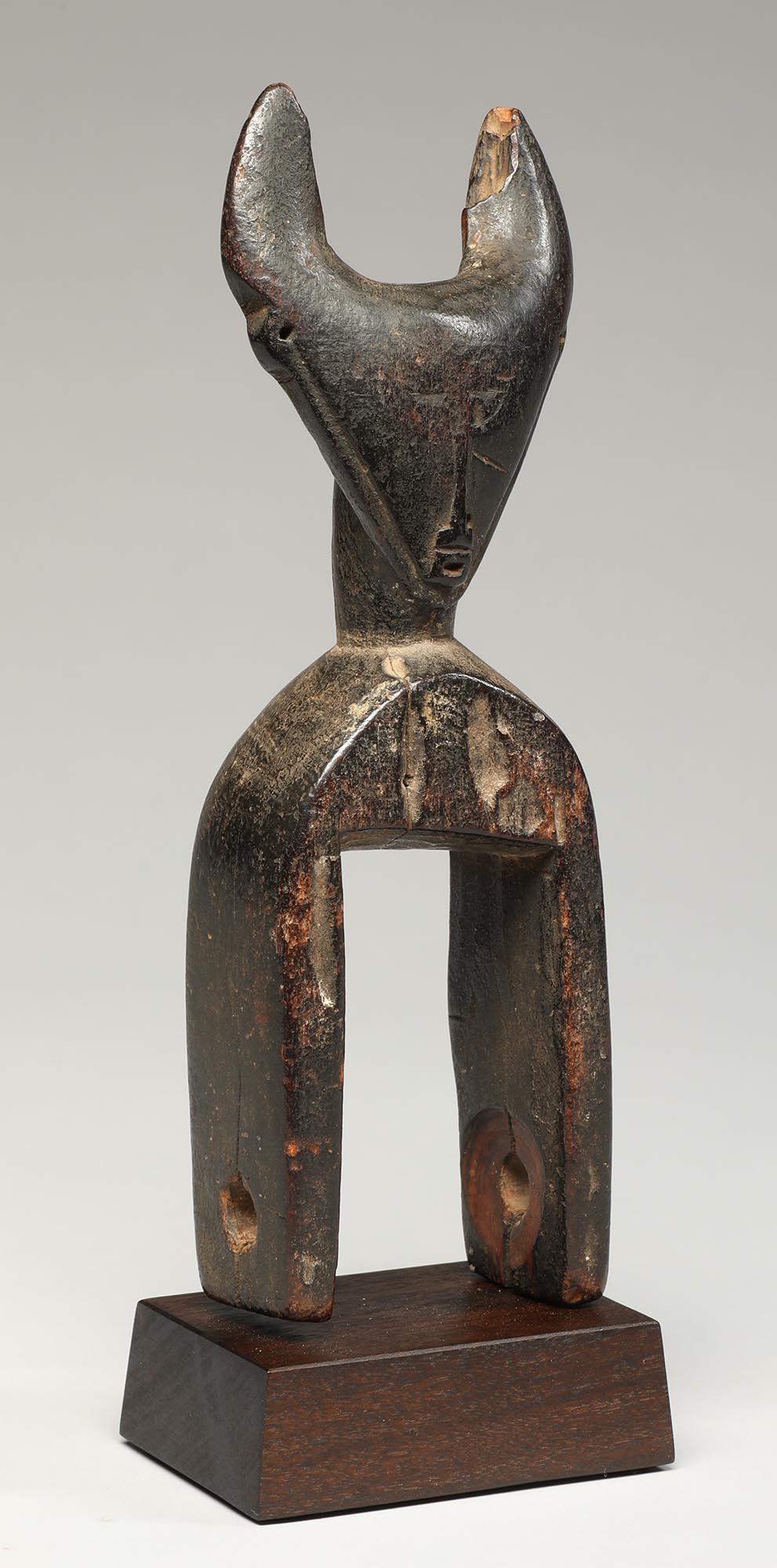 20th Century Djimini Cote d'Ivoire Wood Pulley Ex Christies 1996 Sublime Antelope Face Africa