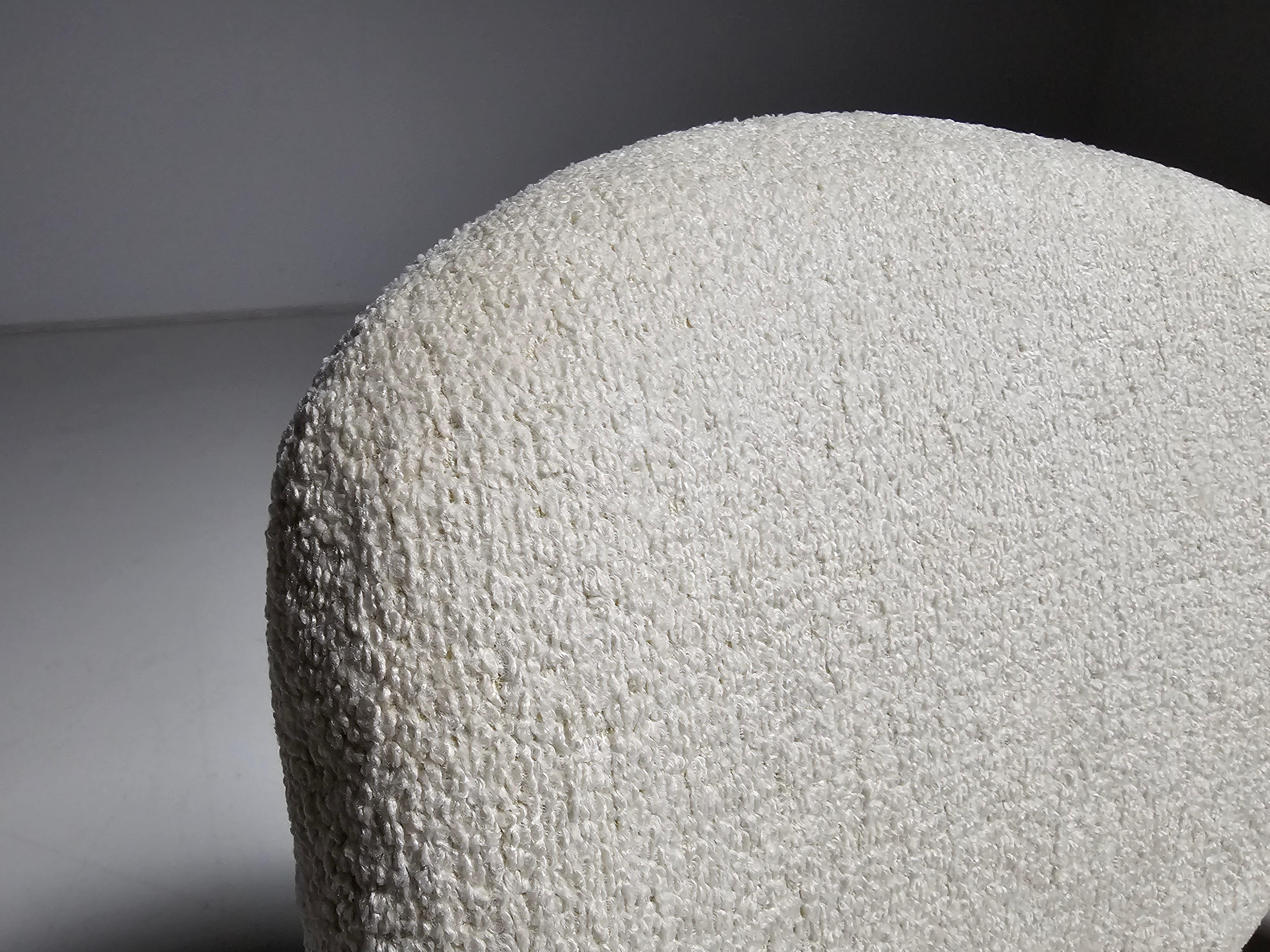 Djinn 2-seater sofa in creme bouclé by Olivier Mourgue for Airborne, 1970s 2