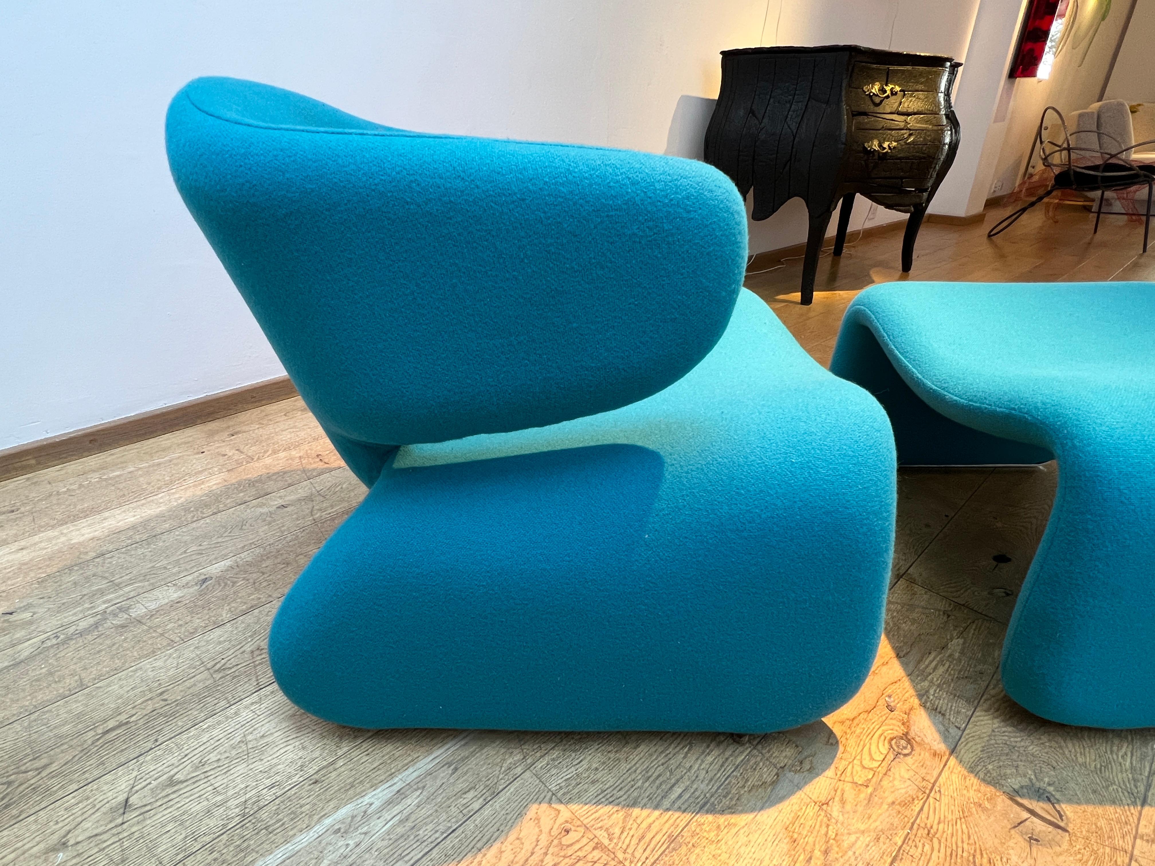 'Djinn Armchair and Footstool' by Olivier Mourgue, c. 1965 In Good Condition For Sale In London, GB