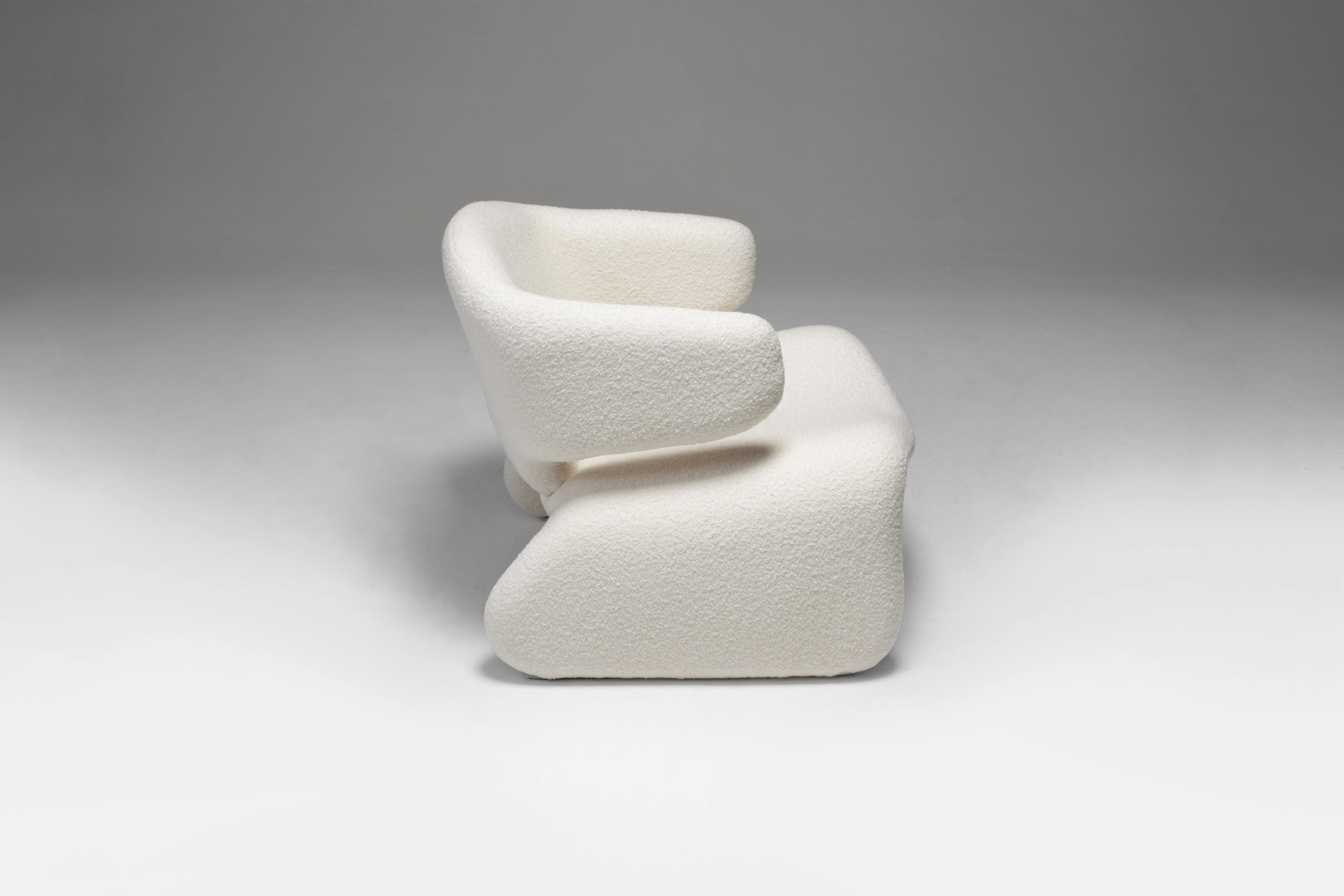 Djinn Armchair & Ottoman Attributed to Olivier Mourgue for Airborne, 1960s 2