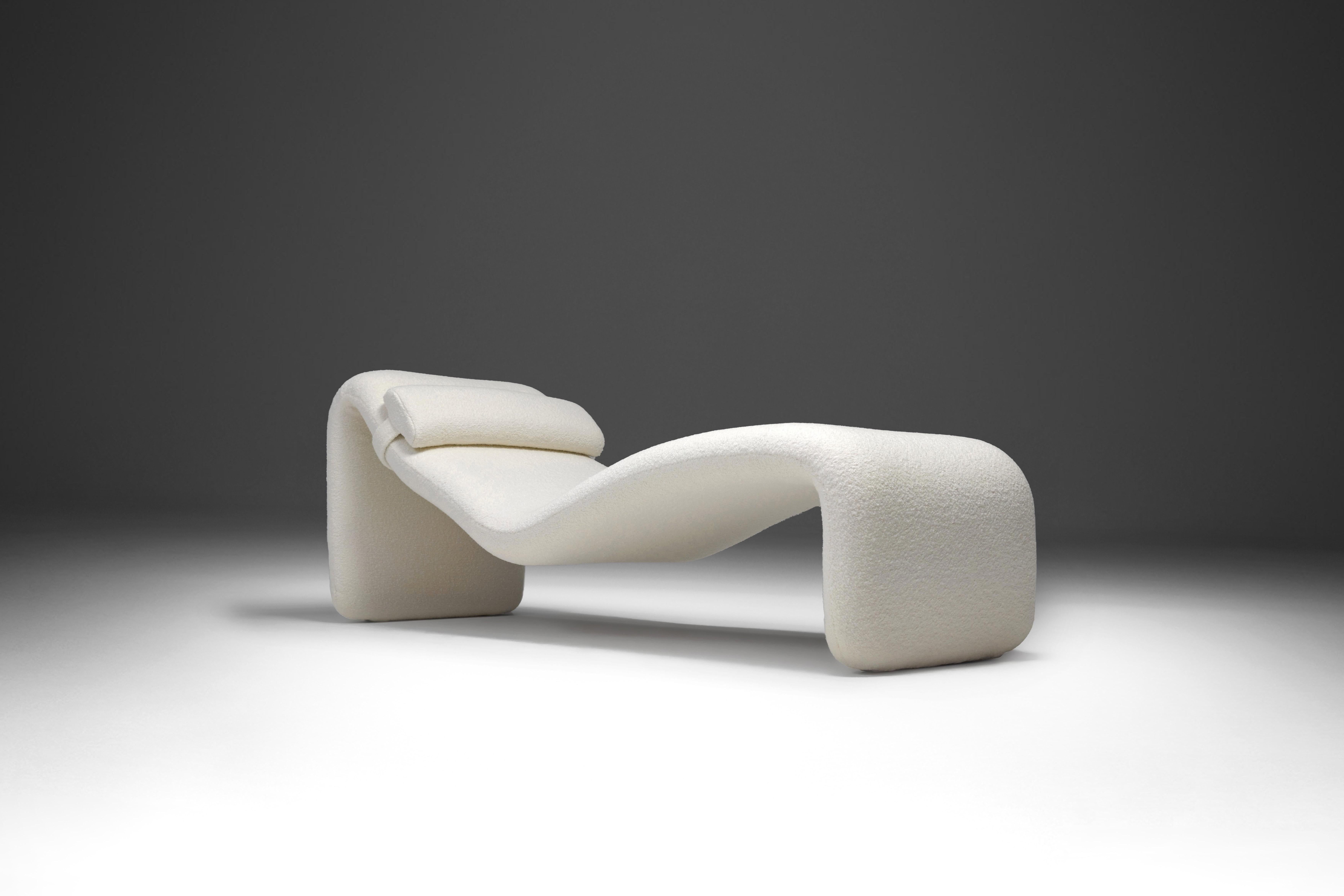Mid-Century Modern Djinn Chaise Lounge Attributed to Olivier Mourgue for Airborne, France, 1960s