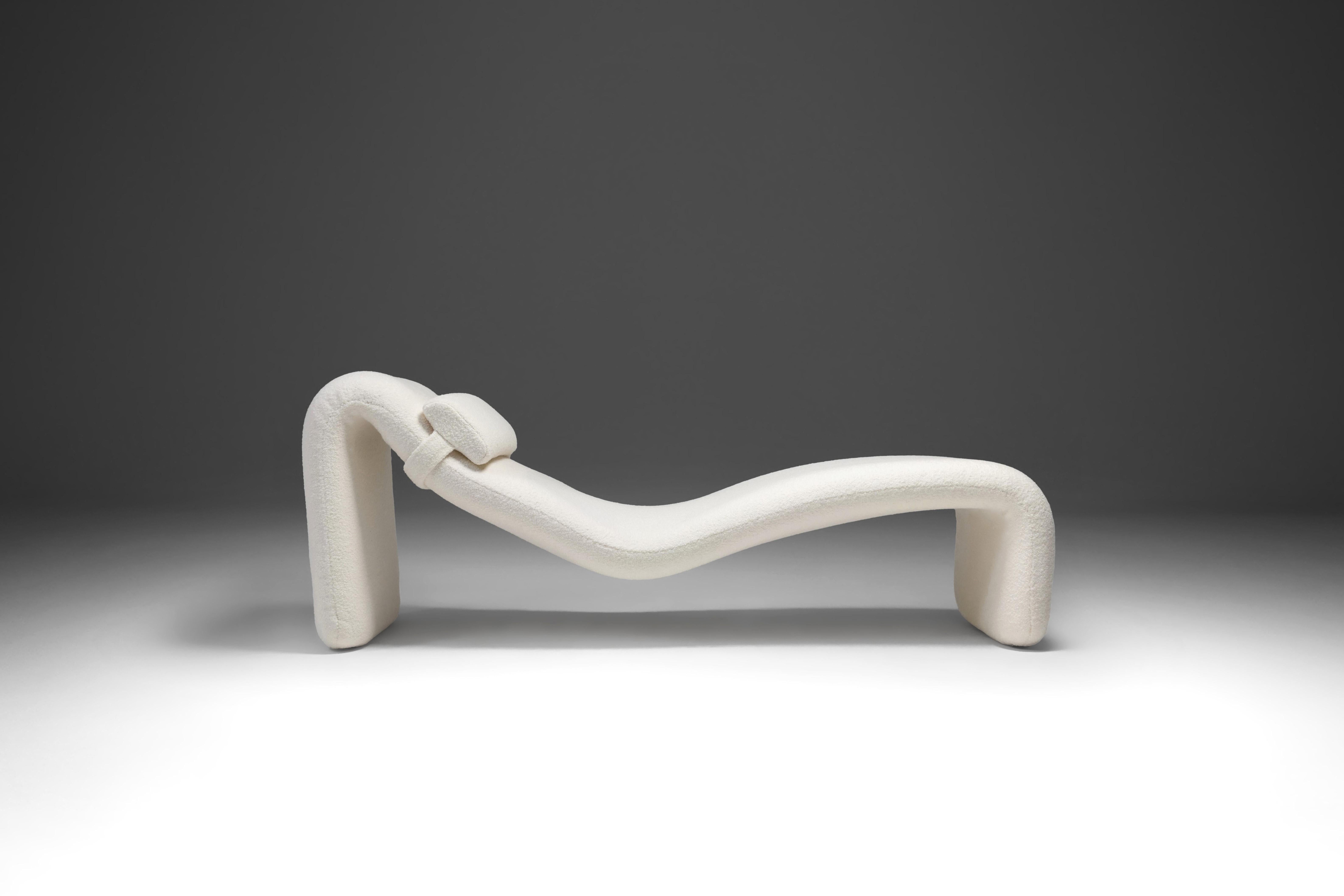 French Djinn Chaise Lounge Attributed to Olivier Mourgue for Airborne, France, 1960s