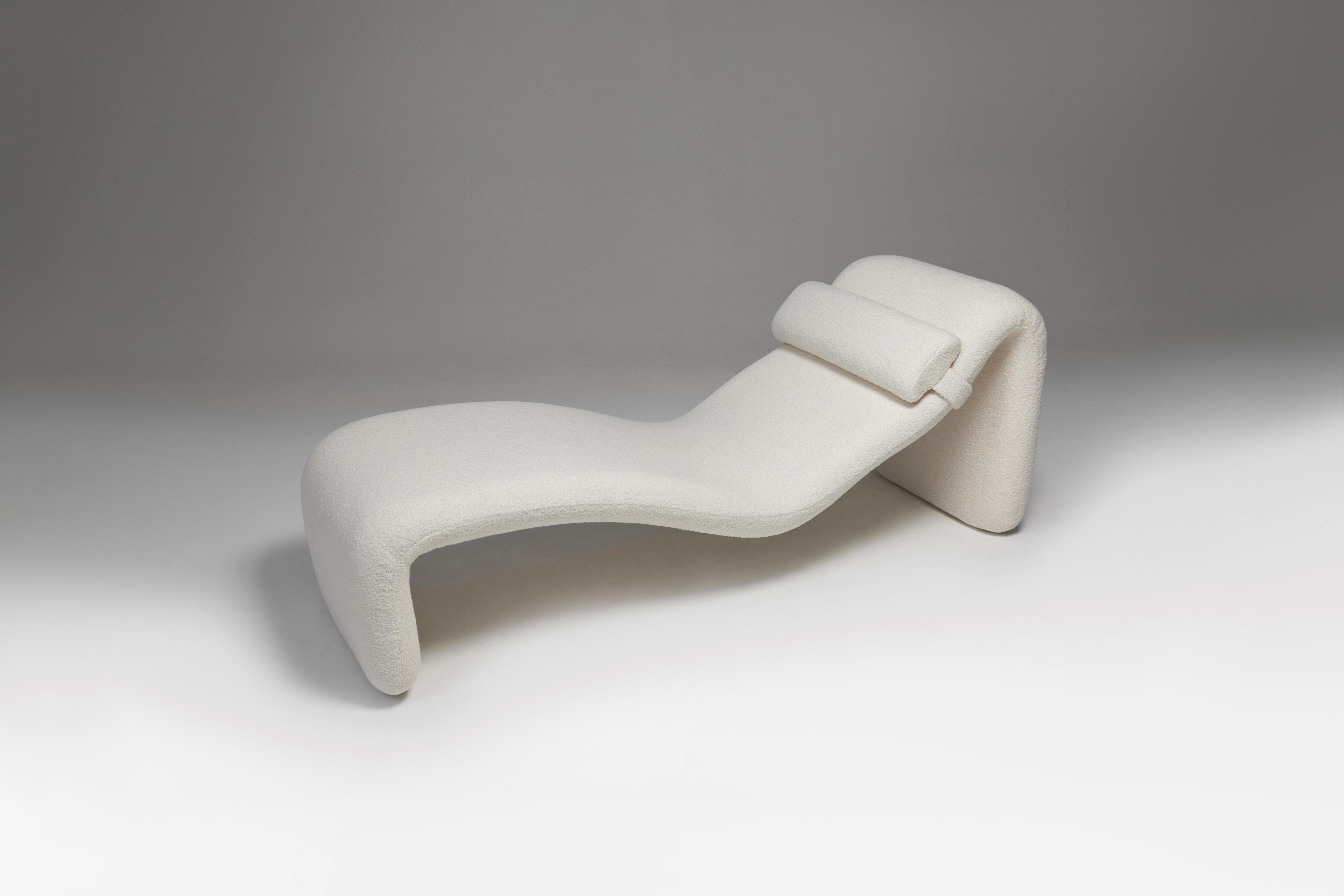 Mid-Century Modern Djinn Chaise Lounge Attributed to Olivier Mourgue for Airborne, France, 1960s For Sale