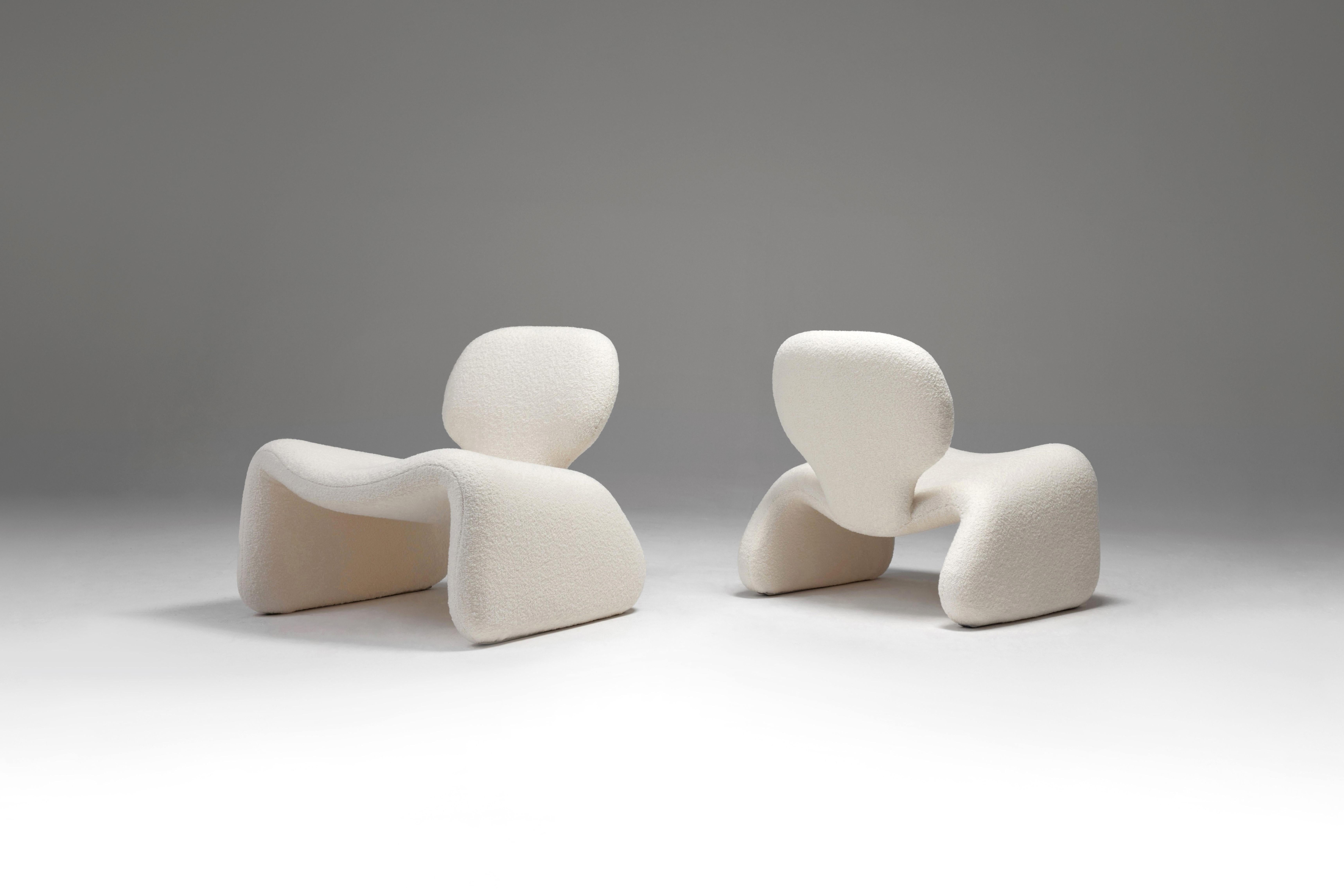 ‘Djinn’ Easy Chairs and Ottoman by Olivier Mourgue for Airborne For Sale 1