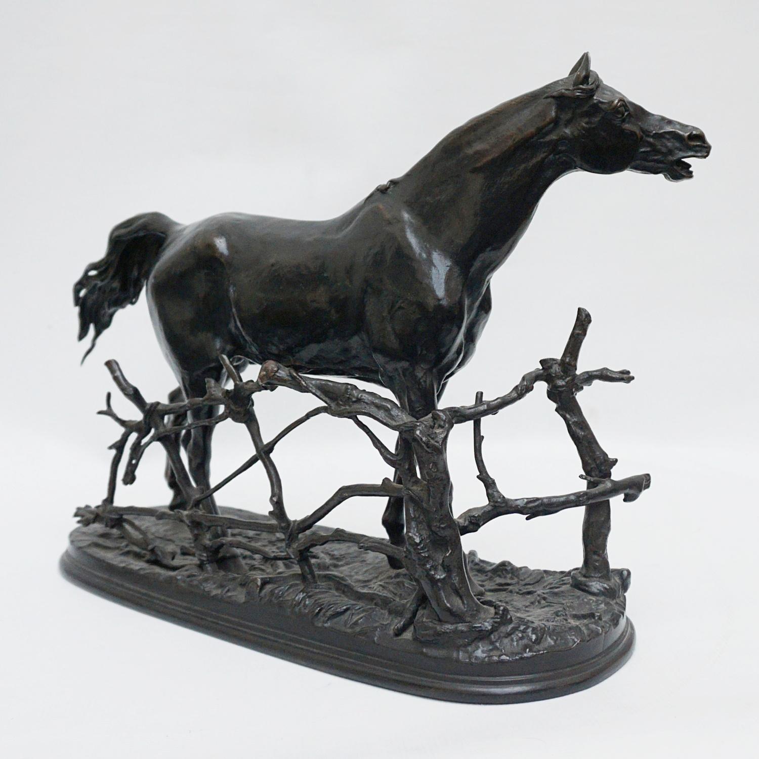 Djinn Etalon Arabe by Pierre Jules Menê 19thC Bronze Sculpture 3
