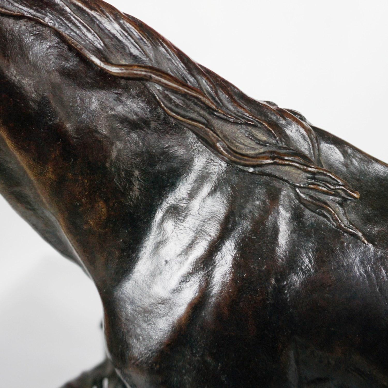 'Djinn Etalon Arabe' Patinated Bronze Study of a Horse by Pierre-Jules Mêne 6