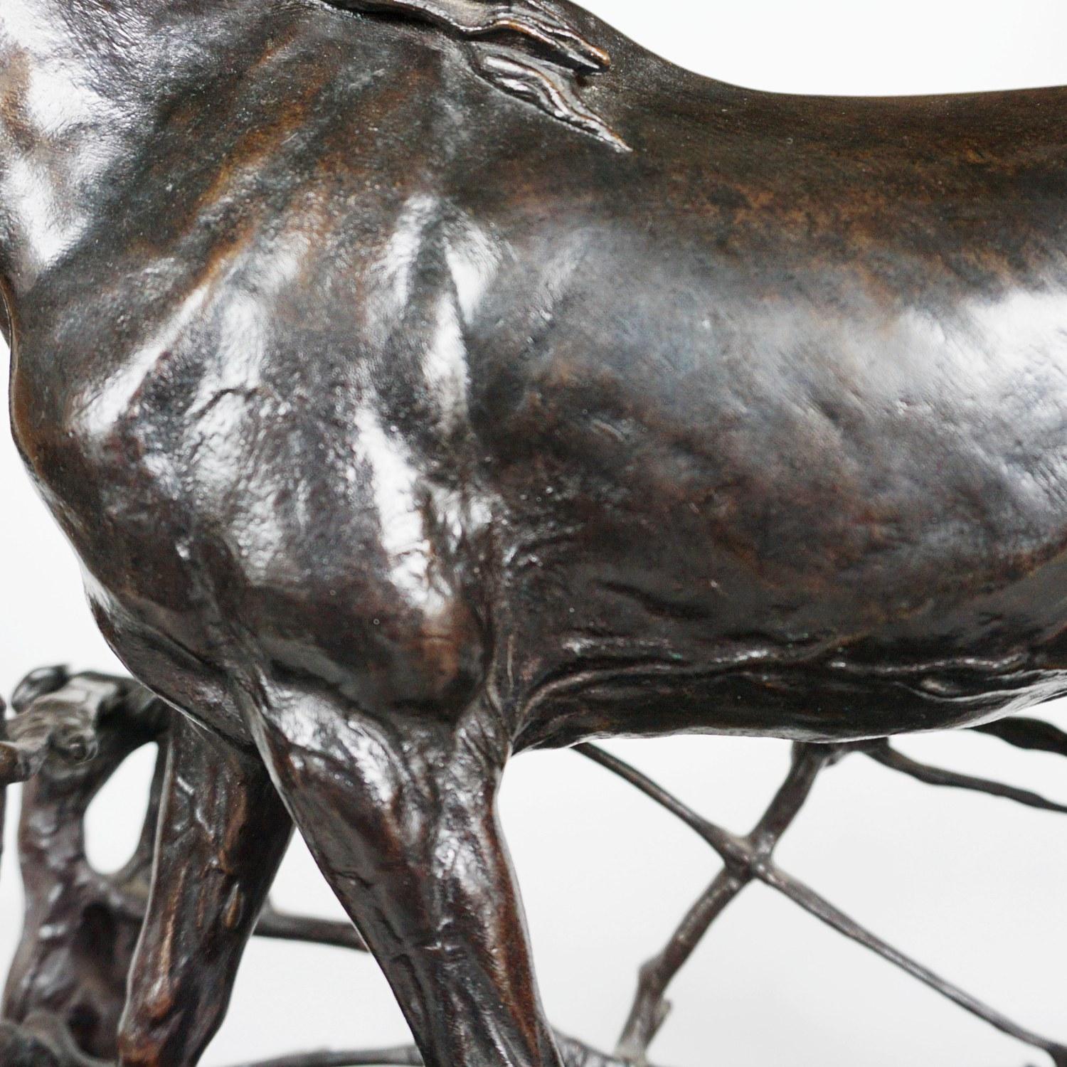'Djinn Etalon Arabe' Patinated Bronze Study of a Horse by Pierre-Jules Mêne 3