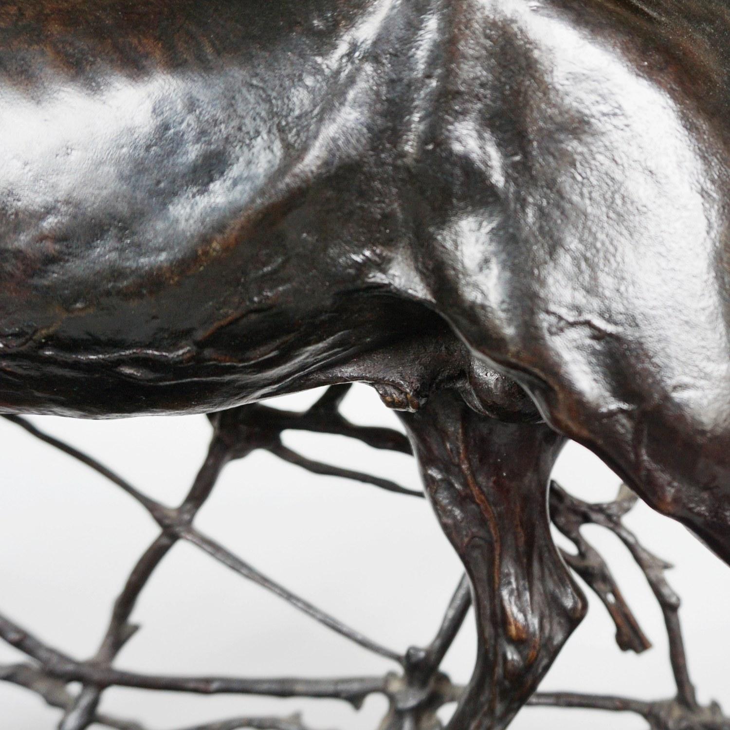'Djinn Etalon Arabe' Patinated Bronze Study of a Horse by Pierre-Jules Mêne 4
