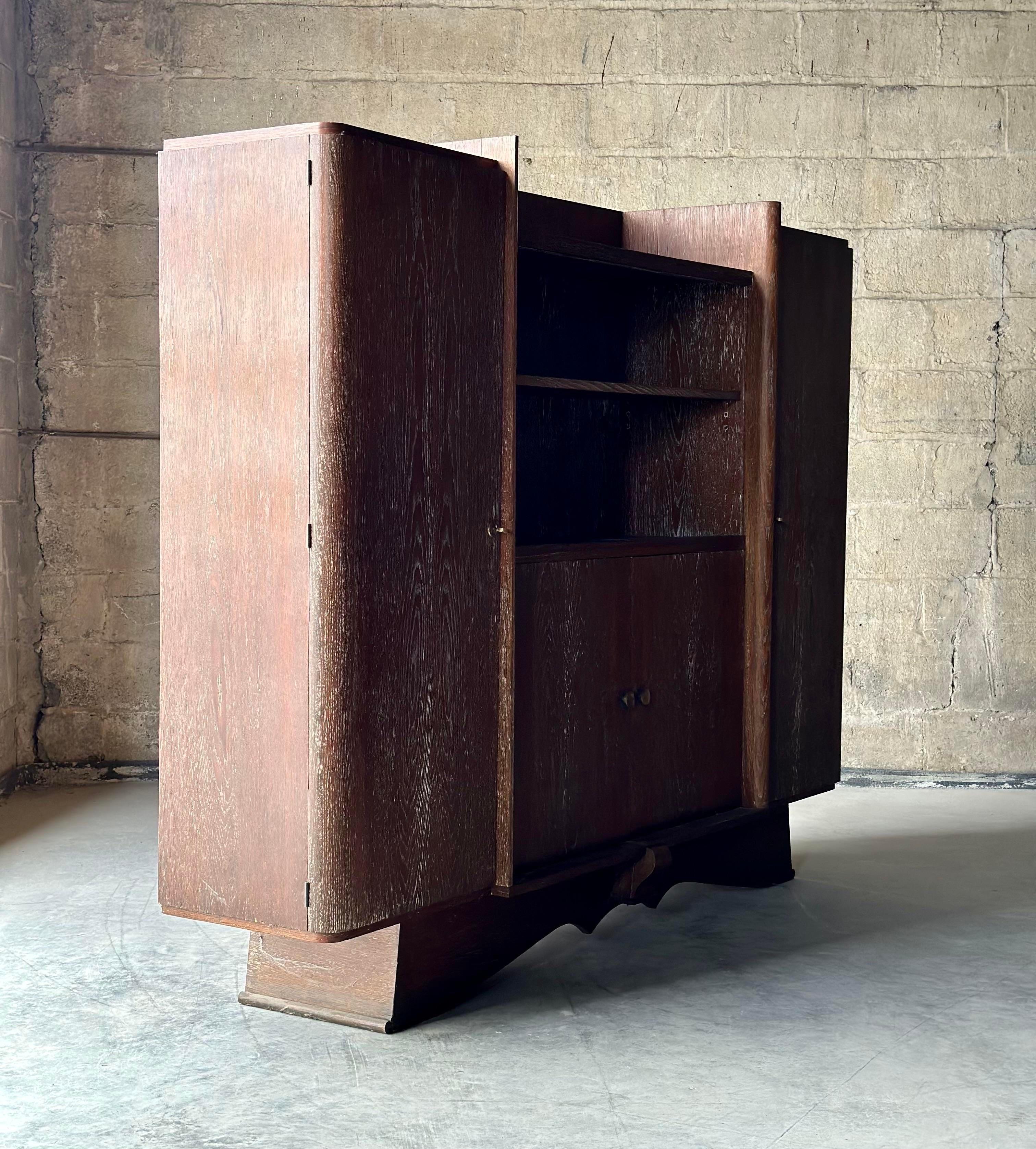 French Djo Bourgeois Attr. Art Deco Period Cabinet For Sale