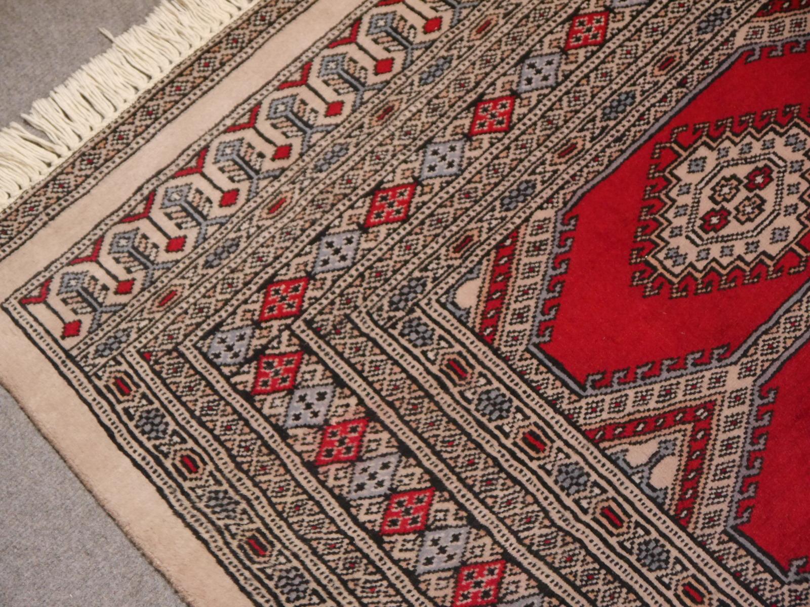 Djoharian Collection Bochara Bukhara carpet hand-knotted 7 x 4.7 ft Ersari en venta 4