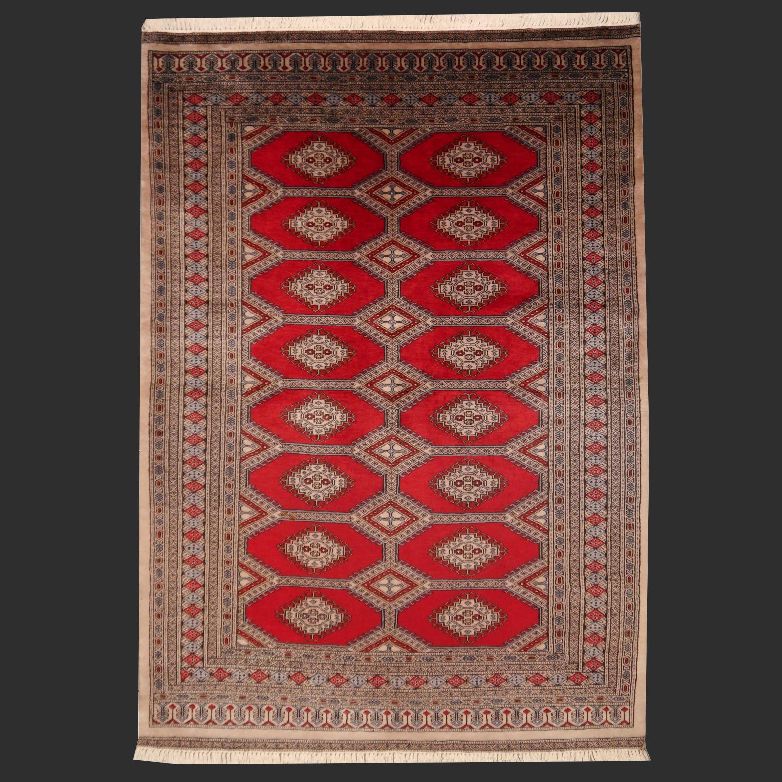 Djoharian Collection Bochara Bukhara carpet hand-knotted 7 x 4.7 ft Ersari en venta 1