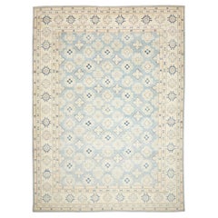 Djoharian Collection Exclusive Kazak Style Rug 9x12 Room Size Blue Muted Colors