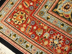 Djoharian Collection Exclusive Pure Silk Hereke Original Turkish Rug Signed 5x3