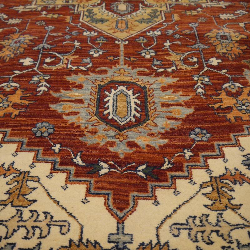Contemporary Djoharian Collection Heriz-Serapi Style Rug with Medallion 6.6 x 9.5 ft  For Sale