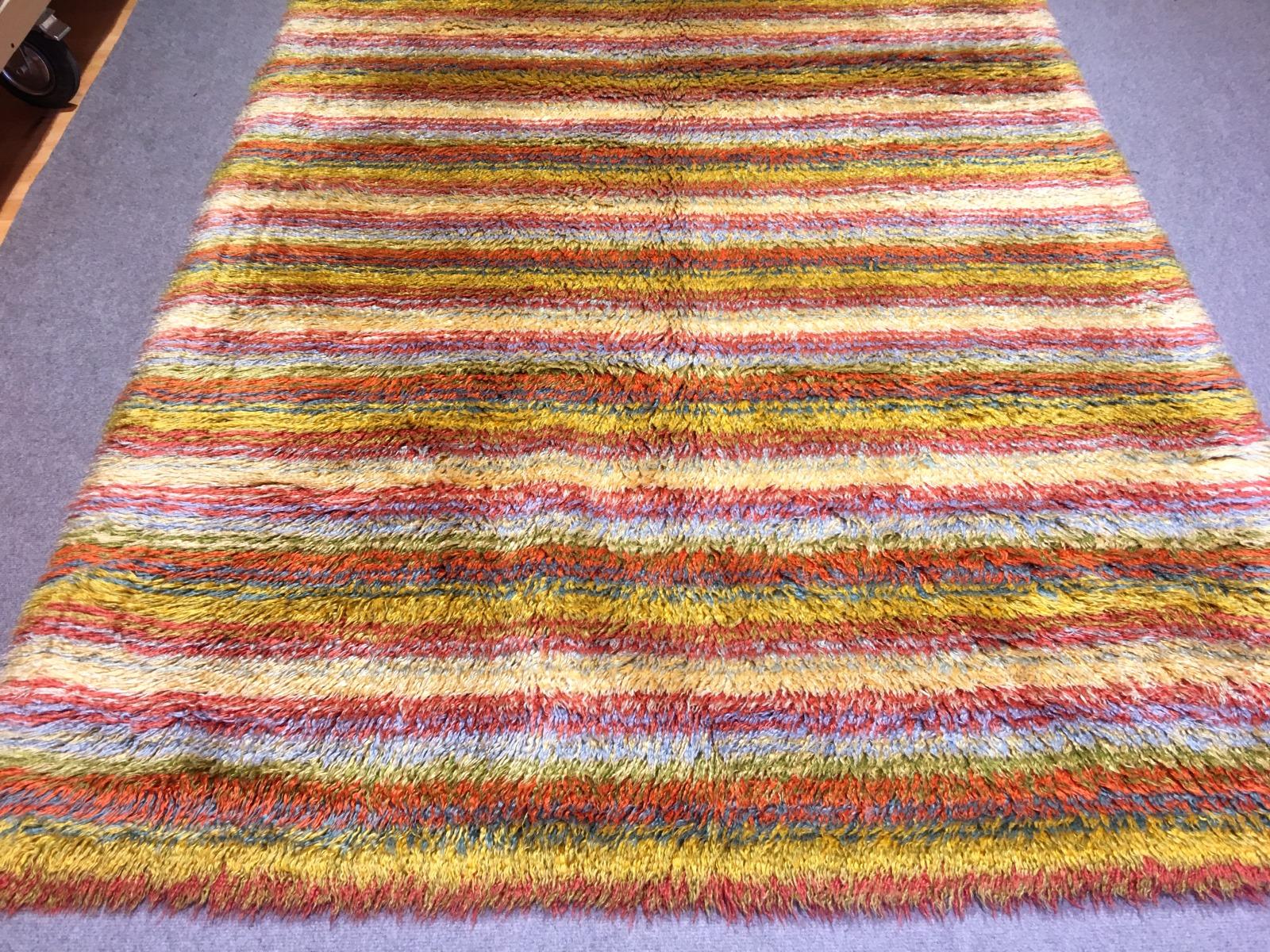 20th Century Djoharian Collection Pure Mohair Tulu Rug Turkish Angora Shag Pile Carpet For Sale