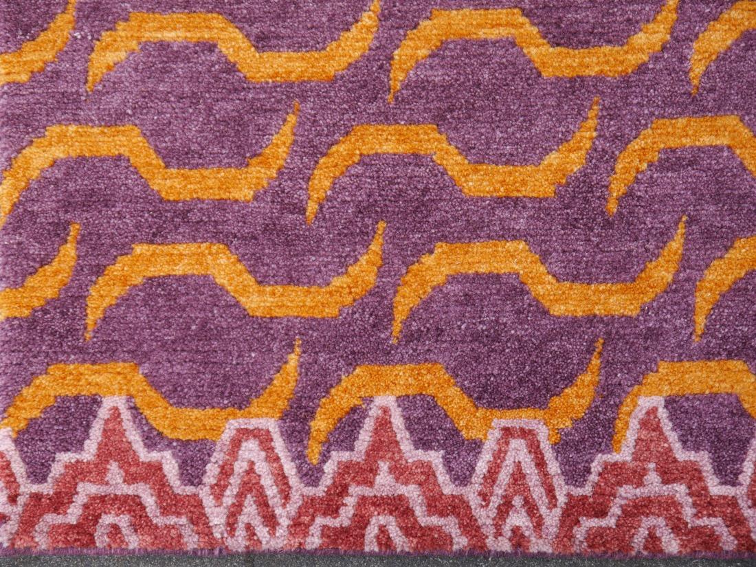 Nepalese Djoharian Collection Tiger Rug Hand Knotted Antique Tibetan Design For Sale