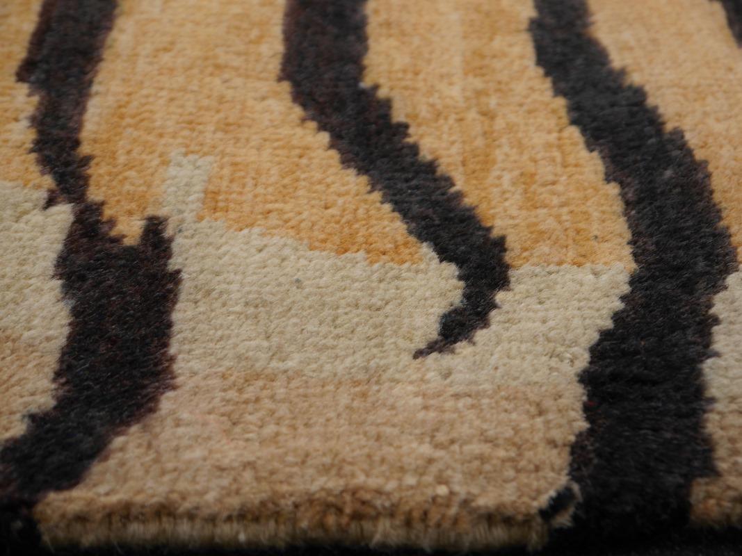 Djoharian Collection Tiger Rug Wool Hand Knotted Antique Design  9