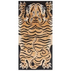 Djoharian Design Tappeto Tigre in Lana Annodato a Mano Design Antico