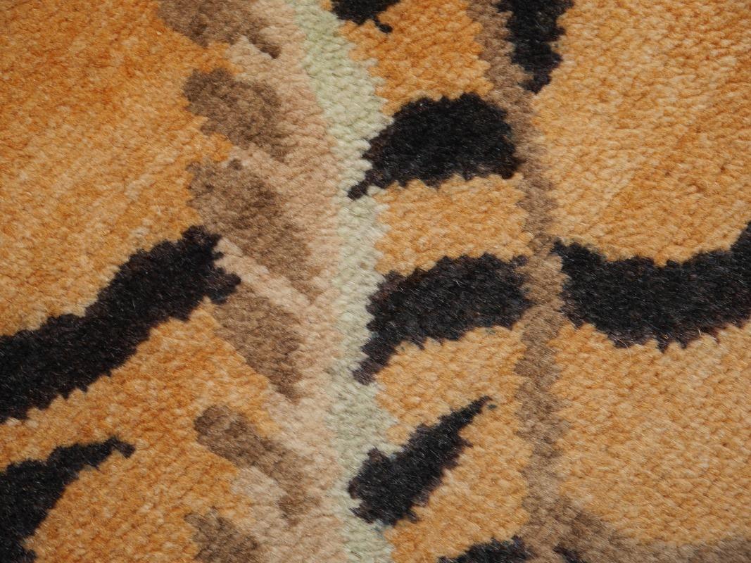 Djoharian Collection Tiger Rug Wool Hand Knotted Antique Tibetan Design For Sale 8