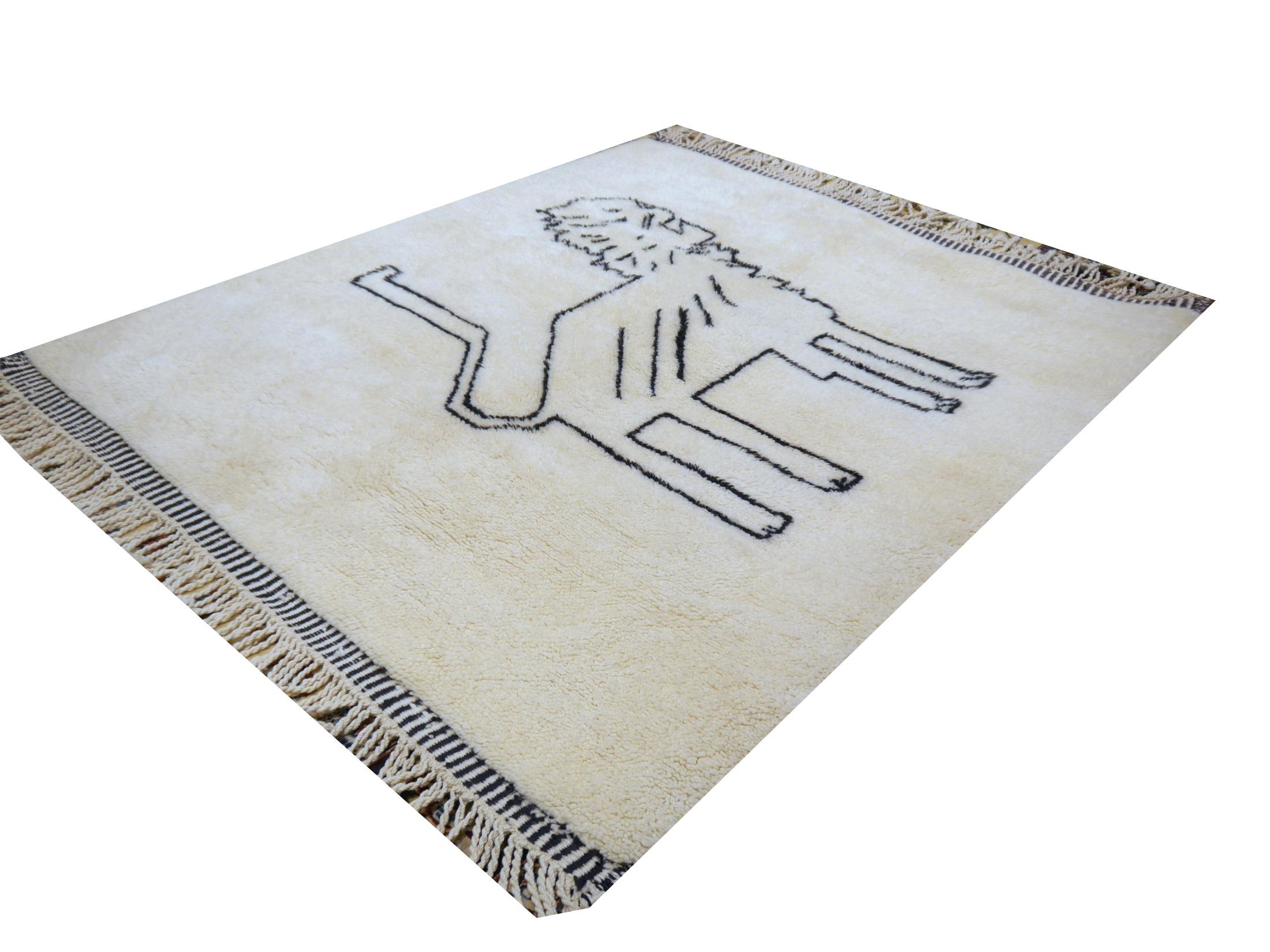 Djoharian Design Beni Rugs Collection North African Lion hand-knotted  For Sale 4
