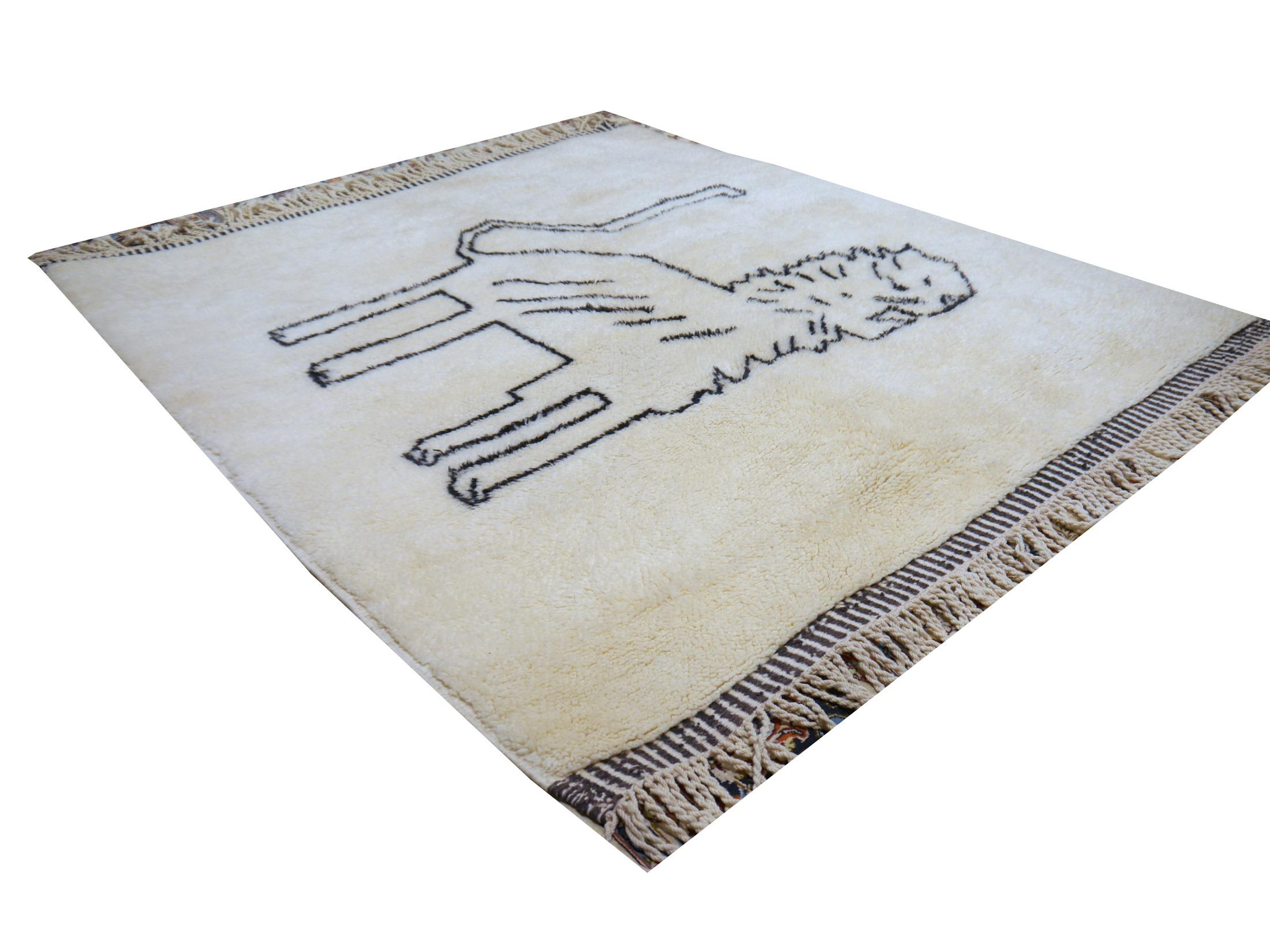 Djoharian Design Beni Rugs Collection North African Lion hand-knotted  For Sale 5