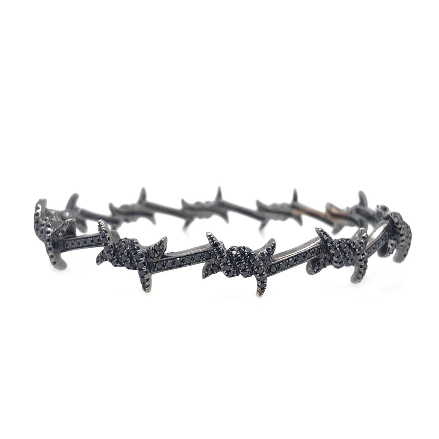 barbed wire diamond bracelet