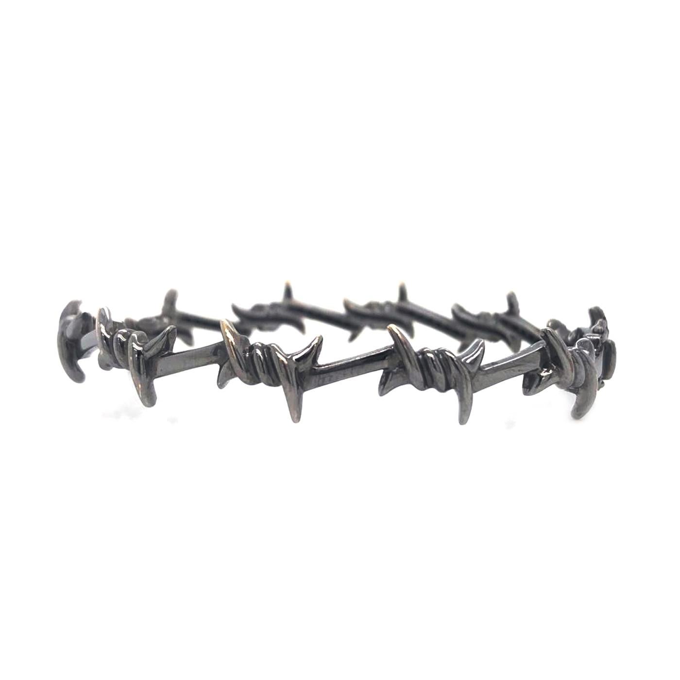 diamond barbed wire bracelet