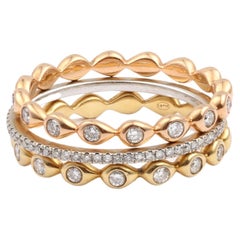 Djula Diamond 18 Carat Yellow Gold White Gold Rose Gold Mix&Match Wedding Rings