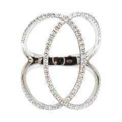 Djula Double C White Gold and Diamond Ring