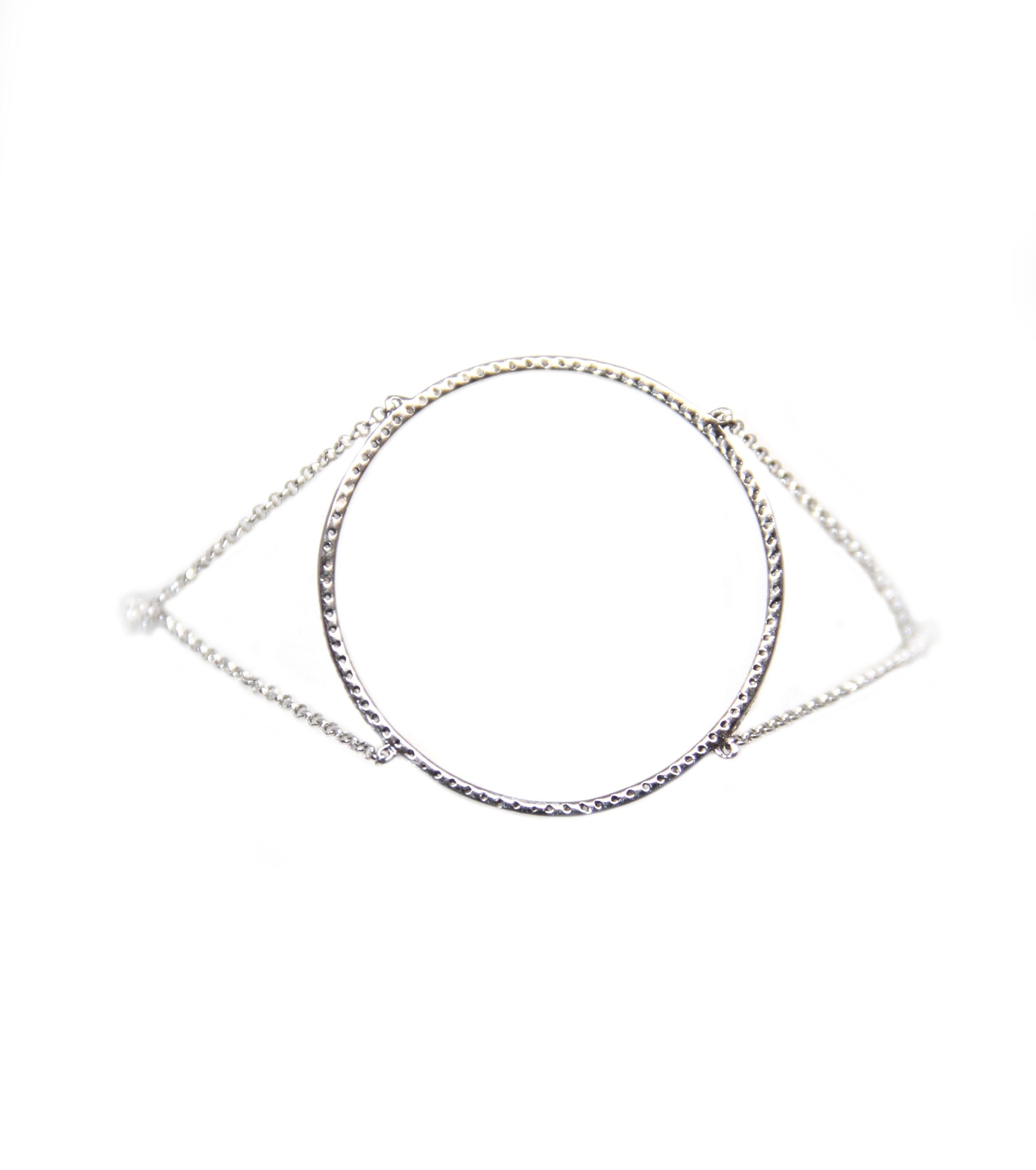 Djula Grand Cercle Armband aus 18 Karat Weißgold und Diamanten für Damen oder Herren