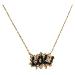 DK Diane Kordas Pop Art 18k Gold & Diamond Necklace