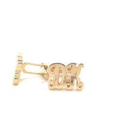 DK Initial Gold Cufflinks