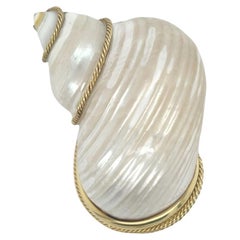 D.K. Maltin, Yellow Gold and Shell Brooch