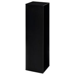 DK Pedestal in Waxed and Blackened Aluminum Plate by Jonathan Nesci