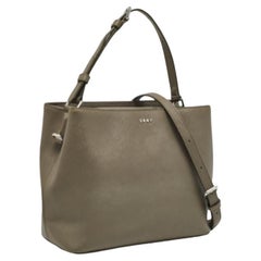DKNY Beige Leder Bryant Bucket Bag