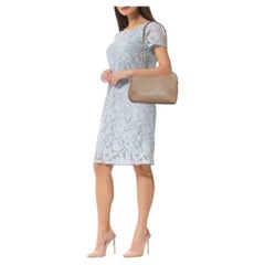 DKNY Beige Leather Bryant Dome Crossbody Bag