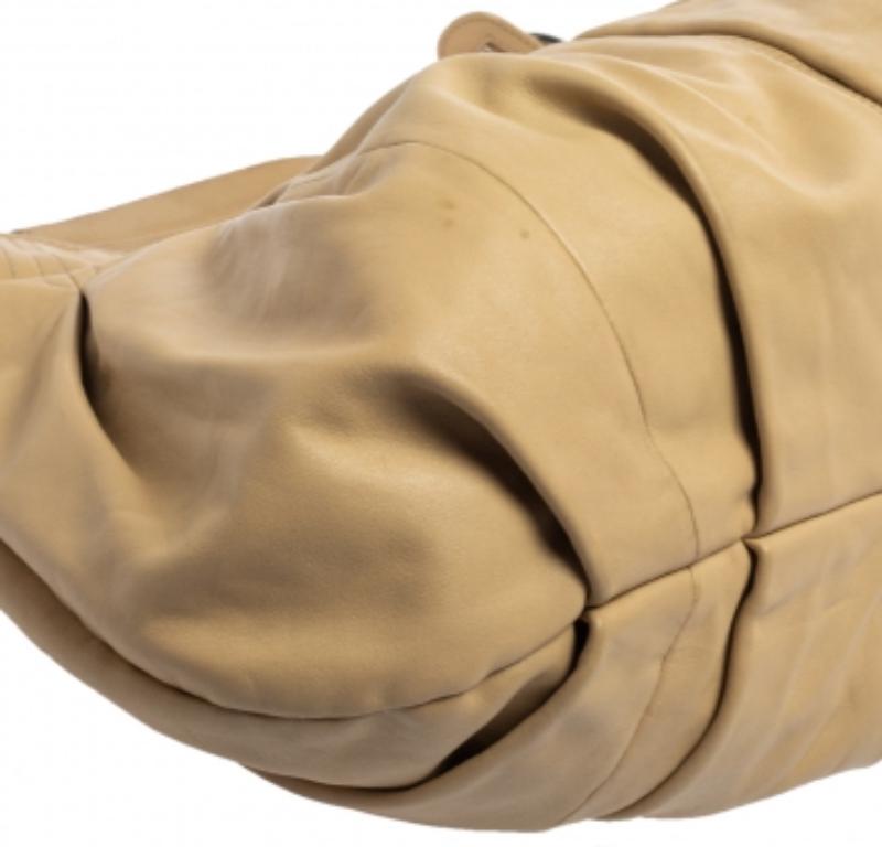 Dkny Beige Leather Hobo For Sale 3