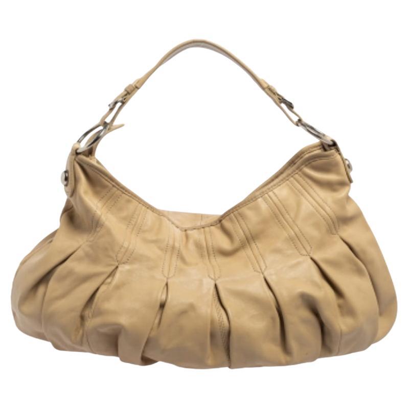Dkny Beige Leather Hobo For Sale